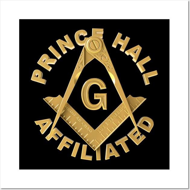 Prince Hall Affiliated PHA Masonic Freemason Wall Art by Master Mason Made